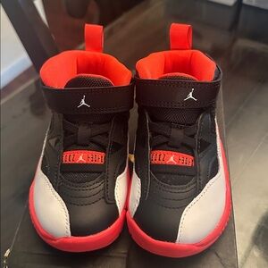 Black and Hot Pink (infrared) Kids Sneakers